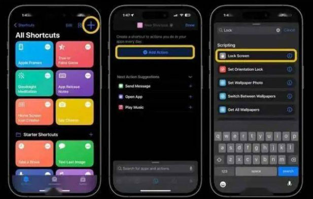 杨陵苹果14锁屏维修店分享iPhone14升级iOS16.4后如何创建锁屏快捷方式 