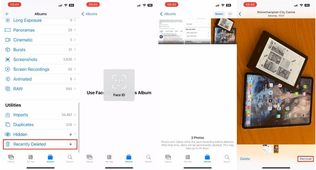 杨陵苹果14维修分享 iPhone14 上恢复已删除的照片 