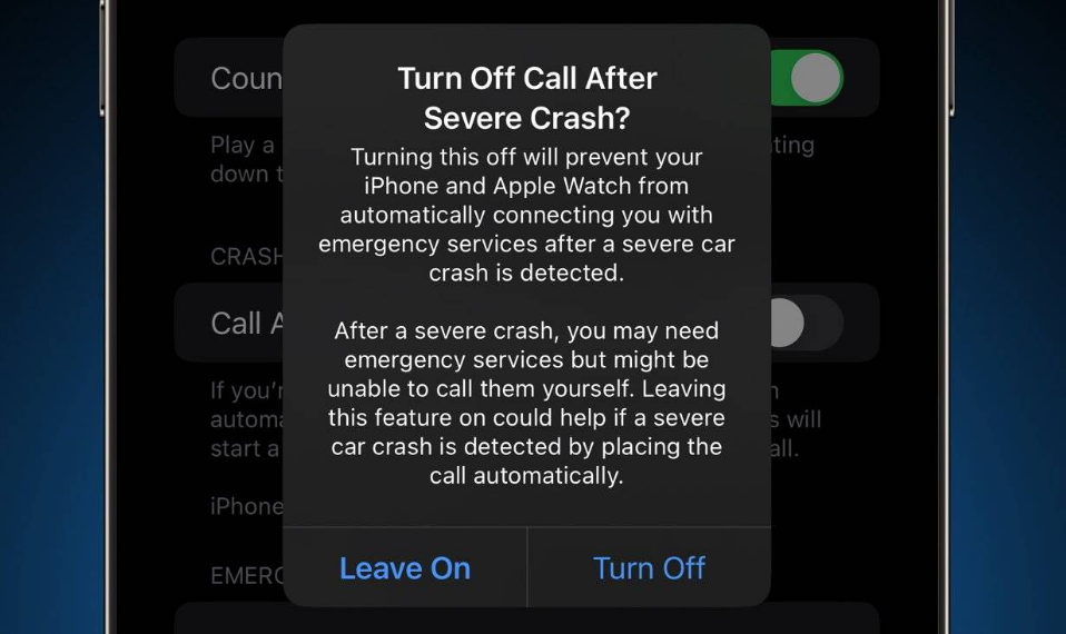 杨陵苹果14维修分享 iPhone 14 和 Apple Watch 上关闭崩溃检测 